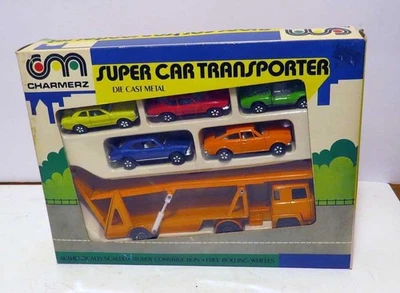 CHARMERZ PLAYART “Super Car Transporter” con 5 coches Playart escala 1/64 - Sin usar, en caja Foto 1 de 4