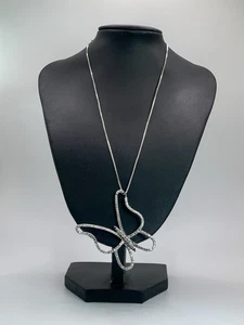 Collana Argento Farfalla Brillantini Zirconi Idea Regalo  - Foto 1 di 5