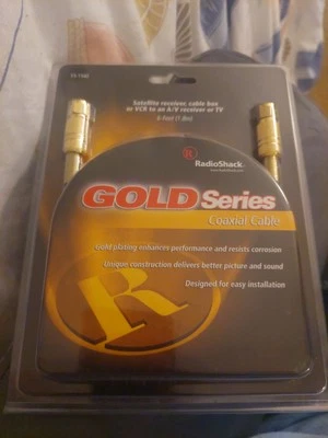 NIB Radio Shack  Gold series coaxial cable  6ft  # 15-1542 - Image 1 of 4