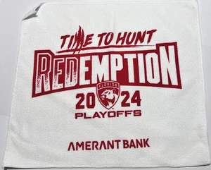 Florida Panthers Hockey Rally Towel 2024 Playoffs Time To Hunt REDemption - Picture 1 of 1
