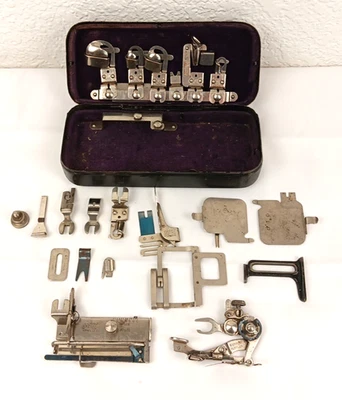 Насадки для швейных машин Singer Greist белые - большие винтажные смешанный лот из 20 - Изображение 1 из 4