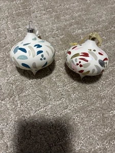 Karma 2er Set handbemalt Retro Weihnachtsschmuck  - Bild 1 von 5