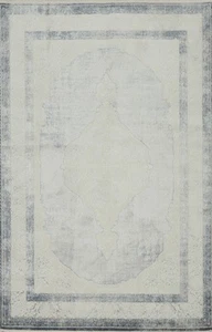 Medallion Oriental Carpet Distressed Look Geometric Traditional Rug 5x7 Ft - Picture 1 of 14