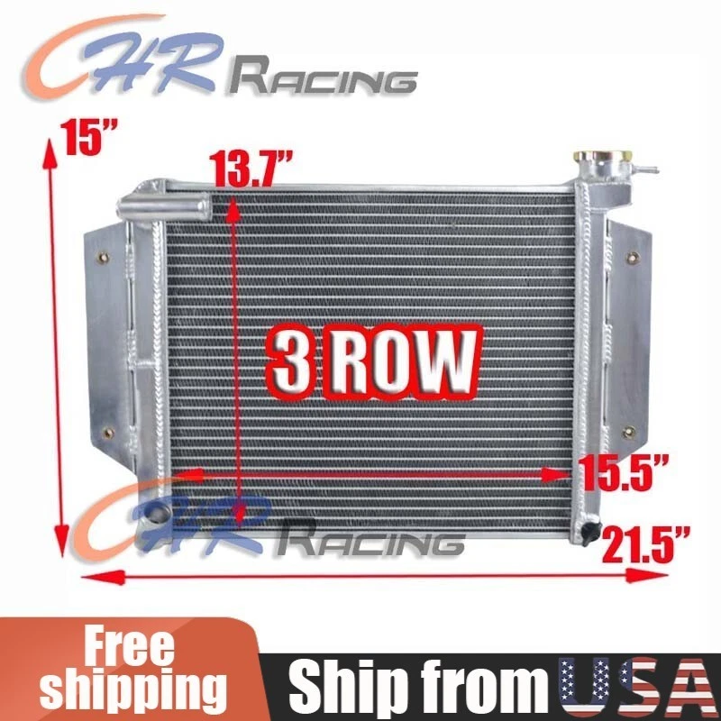 Radiador de alumínio 3 fileiras para 1968-1976 MG MGB 1.8L MT 1970 1971 1972 1973 1974 - Imagem 1 de 4