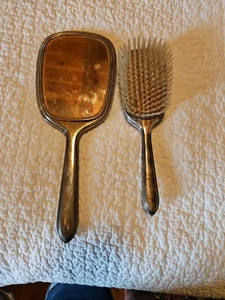 Vintage Sterling Silver Mirror And Brush Set - Picture 1 of 2