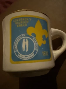 Pfadfinder BSA Kaffeebecher Tasse Kentucky Governor's Roundup Award 1972 OKHC - Bild 1 von 4
