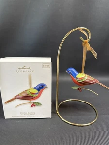 Hallmark 2012 dipinto Bunting Beauty of Birds, Natale, ornamento ricordo - Foto 1 di 7