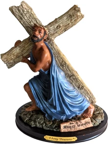 Ebony Treasures Jesus Christ Crucifixion Religious African American 9" Figurine - Picture 1 of 7