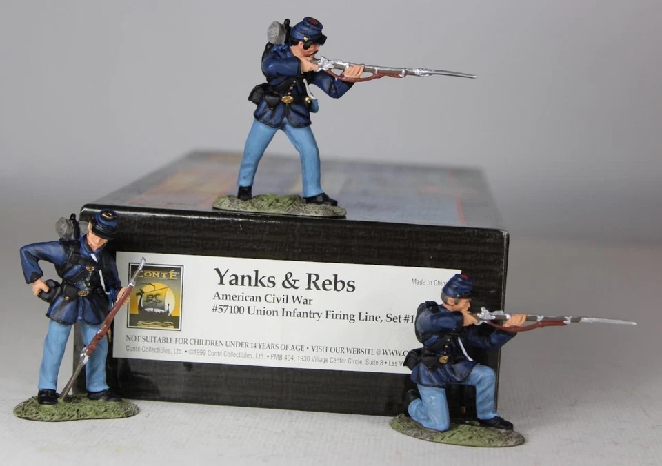 Línea de disparo de infantería Conte American Civil War ACW Yanks & Rebs Union #57100 Foto 1 de 1