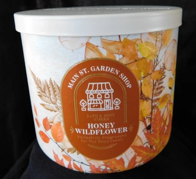 Bath & Body Works 3 WICK CANDLE HONEY WILDFLOWER - Image 1 of 3
