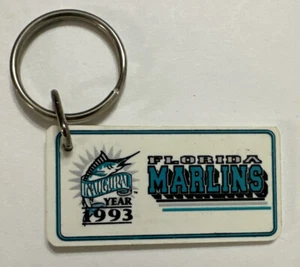 VINTAGE NEW 1993 KEY TAG INAUGURAL FLORIDA MARLINS KEYCHAIN USA MADE - Picture 1 of 3