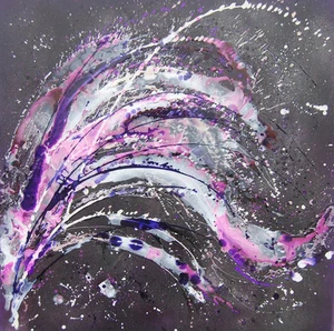 NEW ORIGINAL RACHEL MCCULLOCK "Neptune's Galaxy" ABSTRACT MODERN PAINTING - Picture 1 of 2