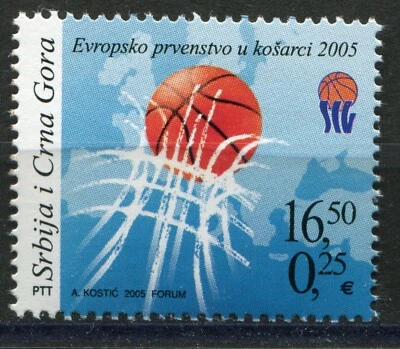 145 SERBIA y MONTENEGRO 2005 - Campeonato de Baloncesto - Juego MNH Foto 1 de 2