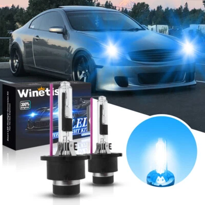 8000K Ice Blue D2R Low Beam HID Xenon Headlight Bulbs For INFINITI G35 2003-2005 - Image 1 of 4