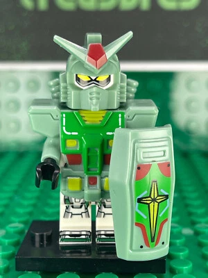 定制 PAD 印花乐高 GUNDAM RX-78(绿色变体)砖迷你人偶带盒 — 第 1/4 张图片
