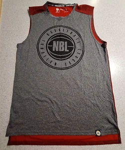 Camiseta sin mangas de baloncesto NBL talla L. gris y roja, sin mangas - Imagen 1 de 9