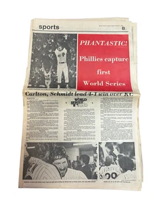 Philadelphia Phillies Win 1980 World Series Bucks County Courier Times Newspaper - Picture 1 of 5