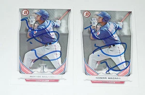NOMAR MAZARA SIGNED AUTO'D 2014 BOWMAN CARD #BP85 85 TEXAS RANGERS RC  - Picture 1 of 2
