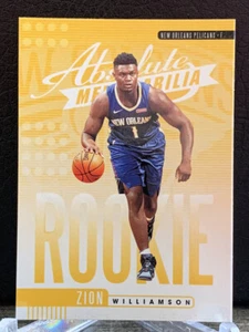 2019 PANINI ABSOLUTE MEMORABILIA ROOKIE #1 ZION WILLIAMSON MINT - Picture 1 of 4