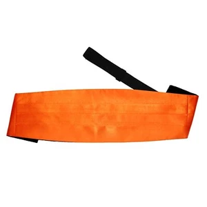 Burnt Orange Mens Cummerbund Satin Plain Adjustable Wedding Accessory by DQT - Picture 1 of 2