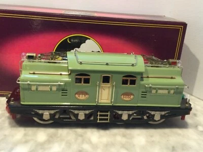 MTH STANDARD GAUGE TINPLATE APPLE GREEN 408E ELECTRIC LOCO  WITH TWO MiTOR .BOX - Image 1 of 4