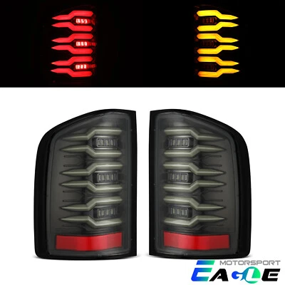 Luces traseras LED alfa negras para Chevy Silverado serie LUXX 2007-2013 lámpara transparente Foto 1 de 4