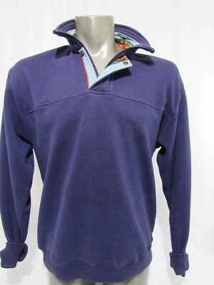 Suéter Colección Orvis Algodón Púrpura 1/4 Botón a Presión Talla M Foto 1 de 4