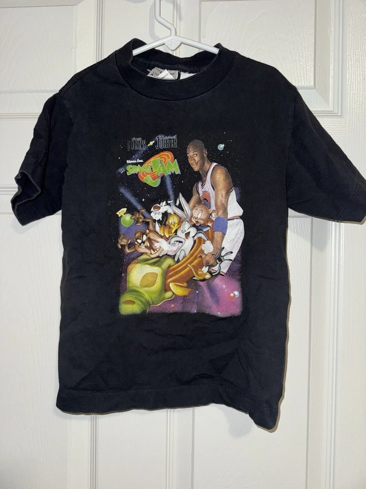 1996 VINTAGE T-SHIRT SPACE JAM LOONEY TUNES WARNER BROS BUGS BUNNY KIDS SIZE S - Image 1 of 3