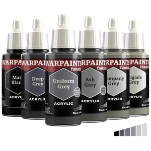 The Army Painter BNIB Warpaints Fanatic: Black & Grey Bundle - Imagen 1 de 1