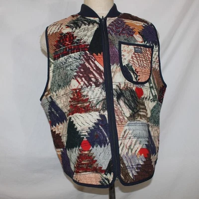 Vtg Ralph Lauren Denim & Supply Men Sz XL Reversible Southwestern Patchwork Vest - Image 1 of 4