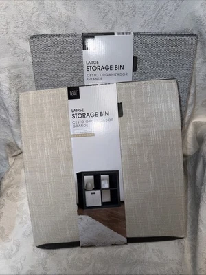 Lixeira de armazenamento Easy Home grande 13” X 13” X 13” cubo de armazenamento dobrável - Imagem 1 de 4