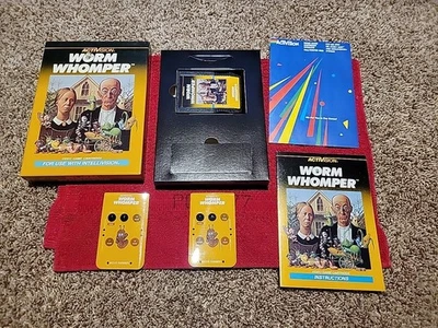 100% COMPLETE Worm Whomper Intellivision 1983 Rare Nice Video Game - Image 1 of 4