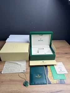Auténtica caja de reloj ROLEX para JUEGO COMPLETO folletos etiqueta 1 - Imagen 1 de 18