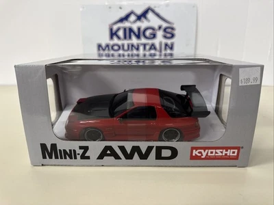 Kyosho 32646R MINI-Z AWD MAZDA SAVANNA RX-7 FC3S w/Aero Kit Hood Red Touring Car - Image 1 of 4