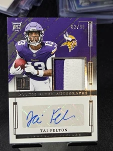 2025 Panini Impeccable Tai Felton /99 RC Patch Auto RKP-TAF Vikings - Bild 1 von 17