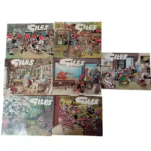 Job Lot Bundle Of 7 Vintage Giles Cartoons Books Various Years ~ 70-80 - Picture 1 of 6
