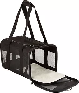 Amazon Black Mesh Soft Sided Pet Travel Tote Carrier SMALL Bag Cat/Dog Read PLZ - Picture 1 of 6