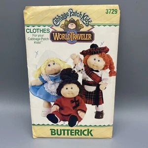 Cabbage Patch Butterick Patterns 3726 UNCUT WORLD TRAVEL Iron On Transfers Doll - Picture 1 of 4