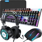 HP PC Gaming Keyboard, Mouse Pad, Gaming Headset and Mouse Combo - 4 in 1 Bundle