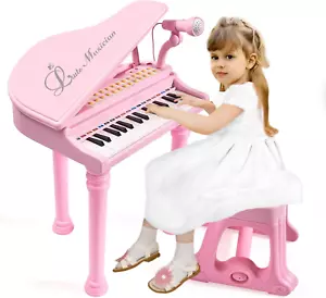 31 Keys Piano Keyboard Toy for Kids, Birthday Gift for 1 2 Year Old Girls,Pink M - Picture 1 of 6