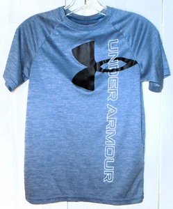 Under Armour Boys Activewear Shirt Size YLG. Blue. Short-sleeved. Loose Fit - Picture 1 of 3