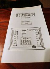 Manuel du propriétaire System IV PLC