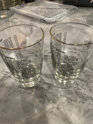 2 Indianapolis Motor Speedway 500 Race Winners 1911-1978 Glasses ~ Hulmans Cover