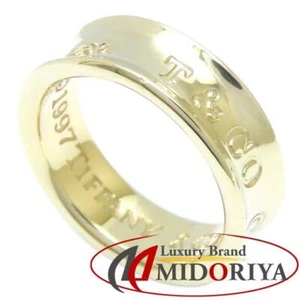 Tiffany & Co. 1837 K18 Yellow Gold US Size No. 5-5.5 Ladies Ring Pre Owned B0428 - Picture 1 of 9
