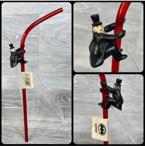 Batman Returns, Penguin Figure Sipper Drinking Straw, Vintage 1992 Applause - Picture 1 of 11