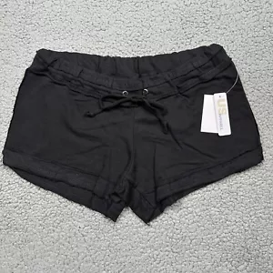 US Apparel Short Womens Large Elastic Waist Drawstring Black 3.5 in Inseam - Picture 1 of 9