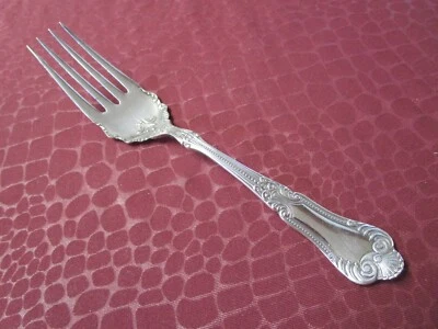 Tenedor para servir carne fría LOTUS 1895 antiguo Rogers plateado sin monograma Foto 1 de 4