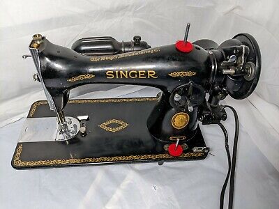 Singer Sewing Machine Model 15 1955 Vintage Working W/ Case • 140€