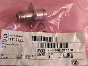 SUHNER N TYPE FEMALE TO N FEMALE BULKHEAD ADAPTER 37_N-50-0-1/133 FD7B21 - Picture 1 of 5