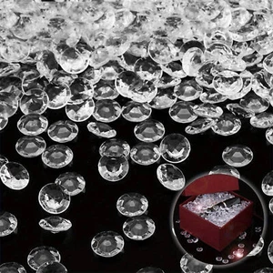 Mesa de fiesta de diamante transparente dispersión acrílico confeti gemas de diamantes cuentas brillantes - Imagen 1 de 11